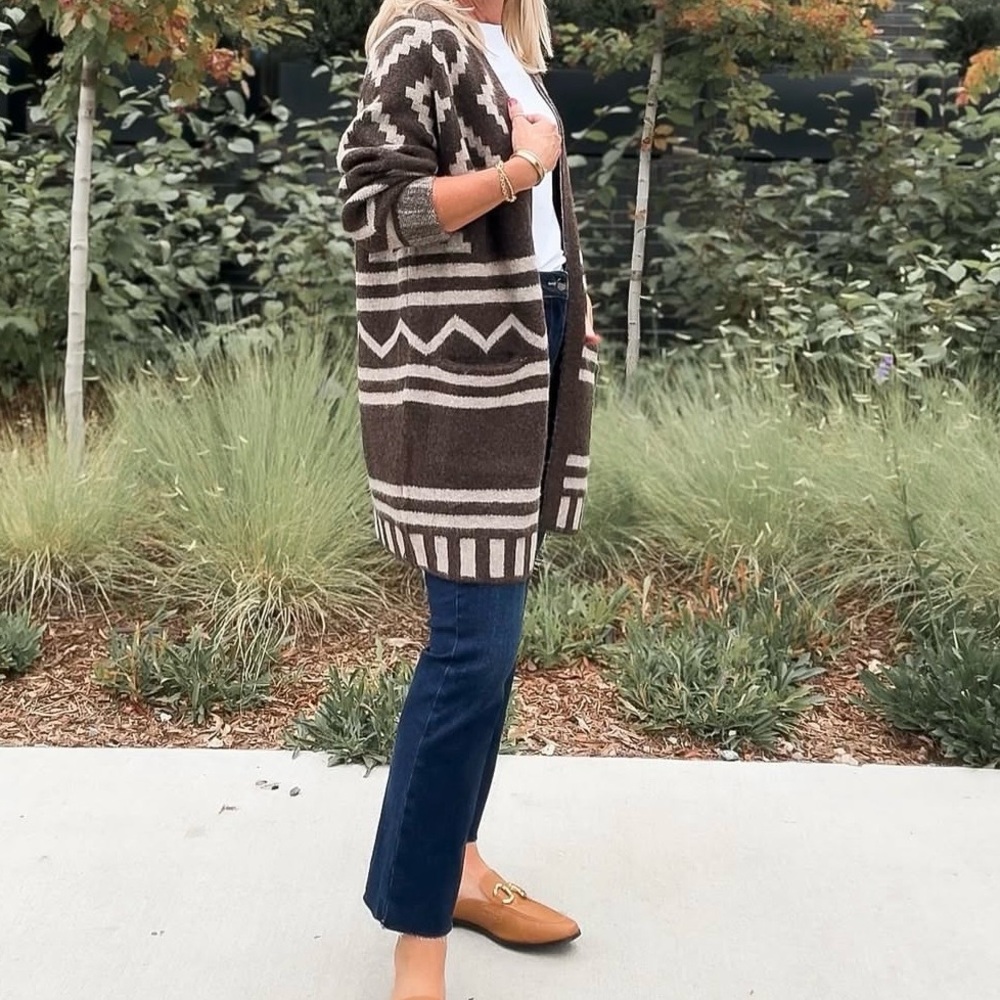 Dreamers by Debut ‘Helena’ Cardigan Brown Cream M/L